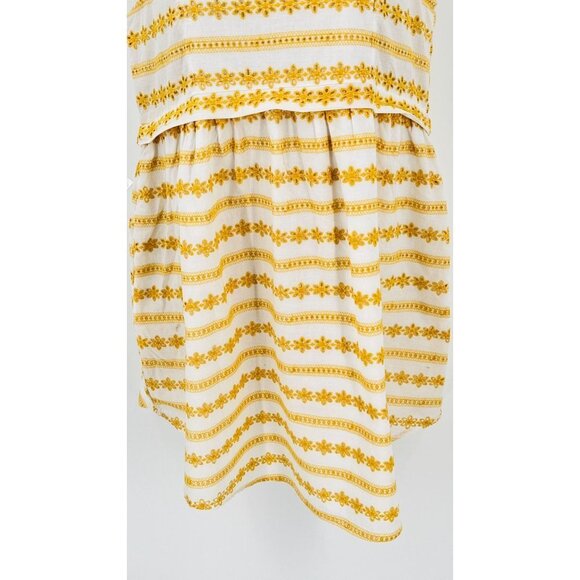 dRA Los Angeles Athena Dress Floral Eyelet Size L Lined Pockets V Neck - Picture 7 of 16